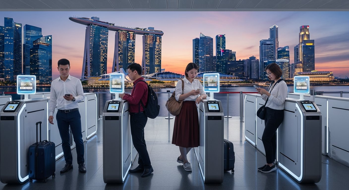 Singapore Arrival Card online application - Marina Bay Sands and modern skyline