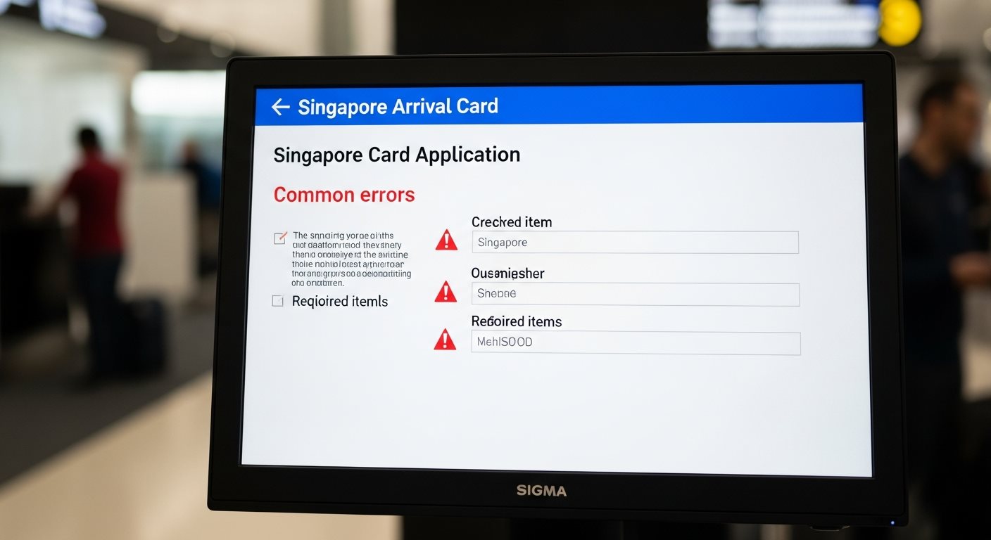 Common errors on Singapore Arrival Card application with checklist